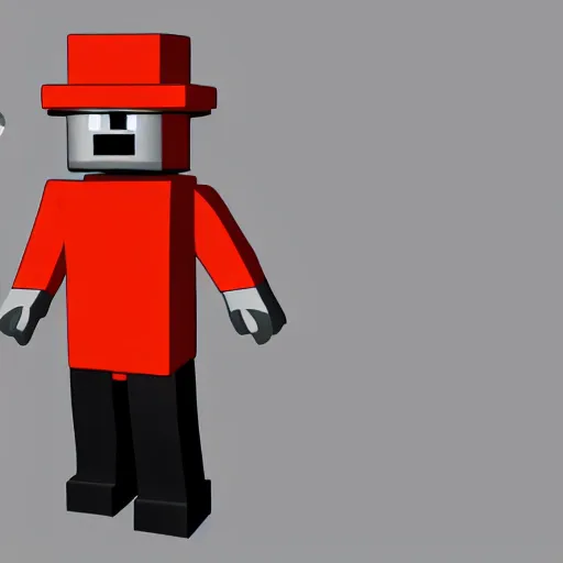 AI Art Generator: A blocky noob avatar from roblox with a yellow