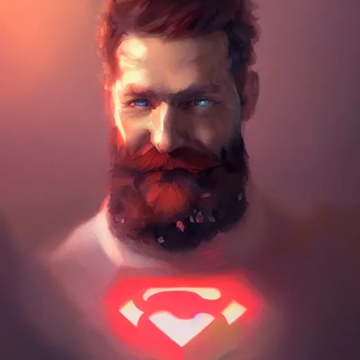 Image similar to portrait of a super friendly man by greg rutkowski, he is about 3 0 years old, english, short red hair, blue eyes, short red beard, highly detailed portrait, digital painting, artstation, concept art, smooth, sharp foccus ilustration, artstation hq