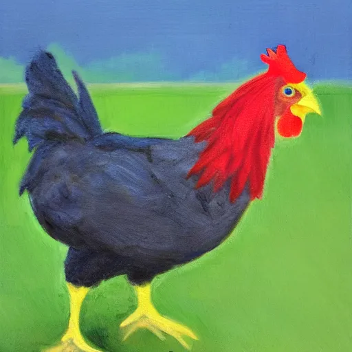 Image similar to a high quality photo of a chicken wearing a suit impressionism 8 k