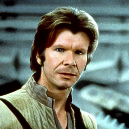 Image similar to film still of Gary Oldman as Han Solo in Star Wars 1977