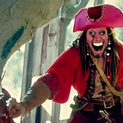 Image similar to laughing dying pirate reaction image, movie still