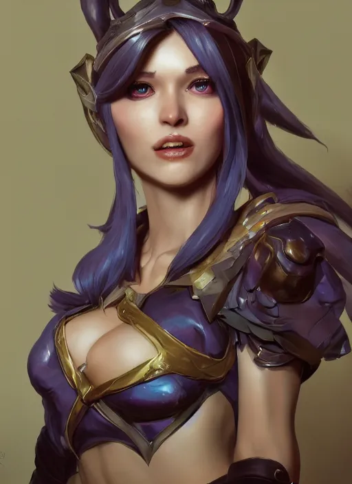 Image similar to gwen, from league of legends, au naturel, hyper detailed, digital art, trending in artstation, cinematic lighting, studio quality, smooth render, unreal engine 5 rendered, octane rendered, art style by klimt and nixeu and ian sprigger and wlop and krenz cushart