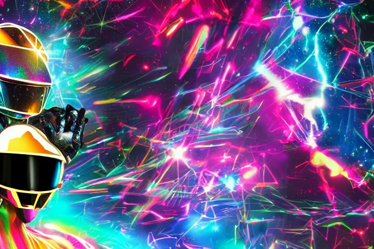 Image similar to lisa frank daft punk octane render 4k trending on flickr