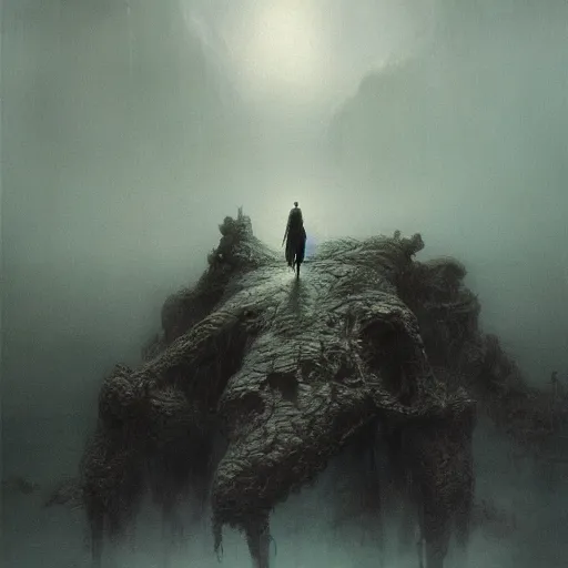 Prompt: lord of the ring concept art, beksinski, wayne barlowe, adrian smith concept art, ruan jia, weta workshop the hobbit