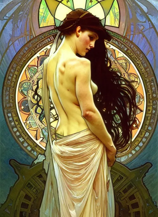 Image similar to September 1 is the day of knowledge, Greg Rutkowski and Alphonse Mucha, masterpiece