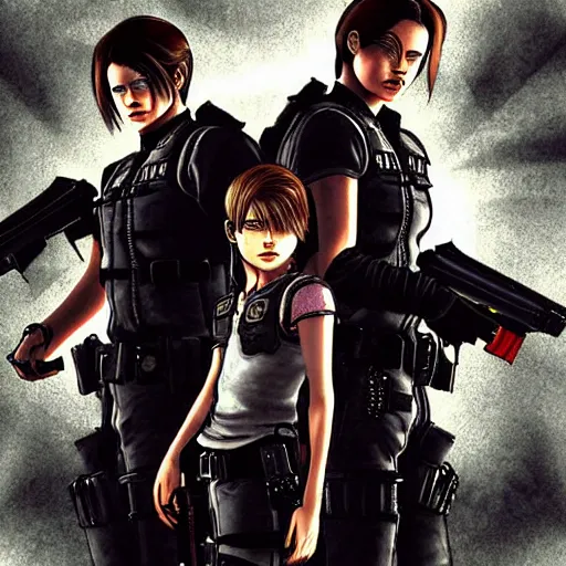 Prompt: resident evil, children's illustration, highly detailed