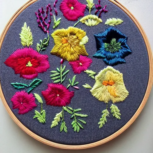 Prompt: embroidery pattern