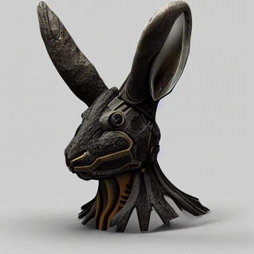 Image similar to cyborg jackalope cyberpunk, 3D render, 8k HD, centered, simple design