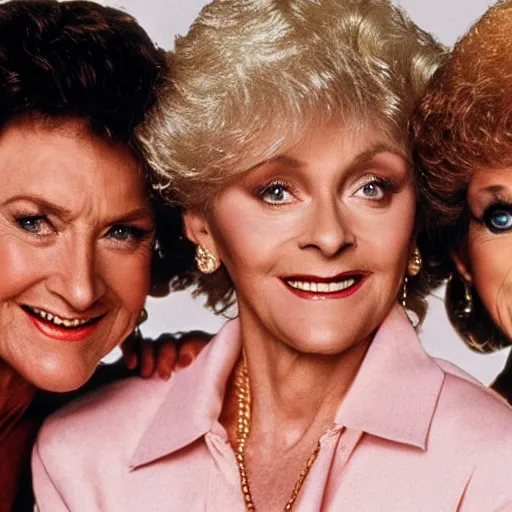 Prompt: hugh jackman as the characters in the golden girls TV show, 8K, highly detailed, photo realistic