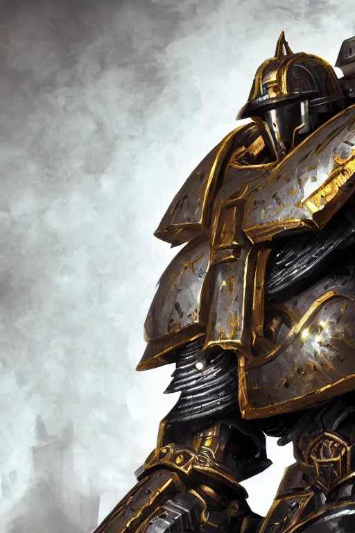 Image similar to armor portrait heros warhammer 4 0 k horus heresy fanart - the primarchs emperor by johannes helgeson animated with vfx concept artist & illustrator global illumination ray tracing hdr fanart arstation zbrush central hardmesh 8 k octane renderer comics stylized