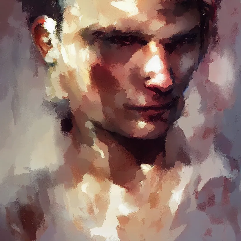 Prompt: A beautiful character portrait painting by Craig Mullins