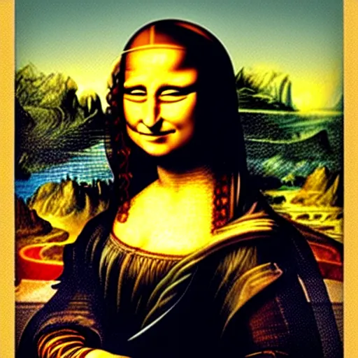 Prompt: mona lisa in the style of Guillermo Lorca