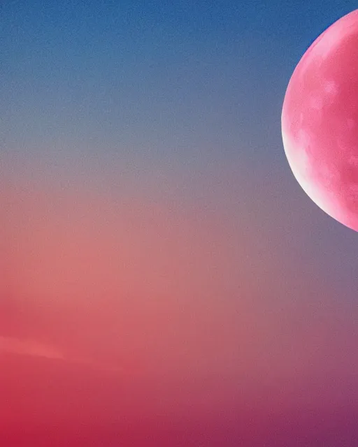 Image similar to the most beautiful sunset, giant pink full moon, a giant fluffy cloud morphing into a light great and red frog, coherent design, symmetrical, concept art, vivid color, complementary color, golden ratio, detailed, sharp lines, intricate, rainbowshift, by mc escher, by sahm, octane render