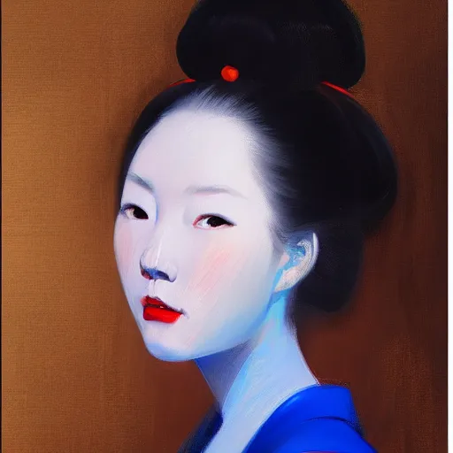 Prompt: yanjun cheng portrait of a geisha