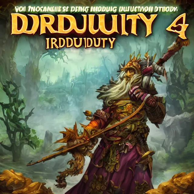 Prompt: druid fighting industry