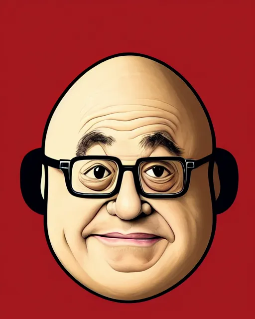 Image similar to painting portrait of danny devito as an egg, cartoon, warm lighting, danny devito has an egg body, movie poster, illustration by bartek fedyczak, erak note, tooth wu, neil richards, kan liu, siwoo kim, jisu choe, trending on art station