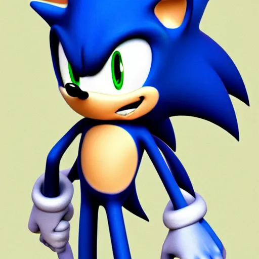 Prompt: detailed portrait, Sonic the Hedgehog,