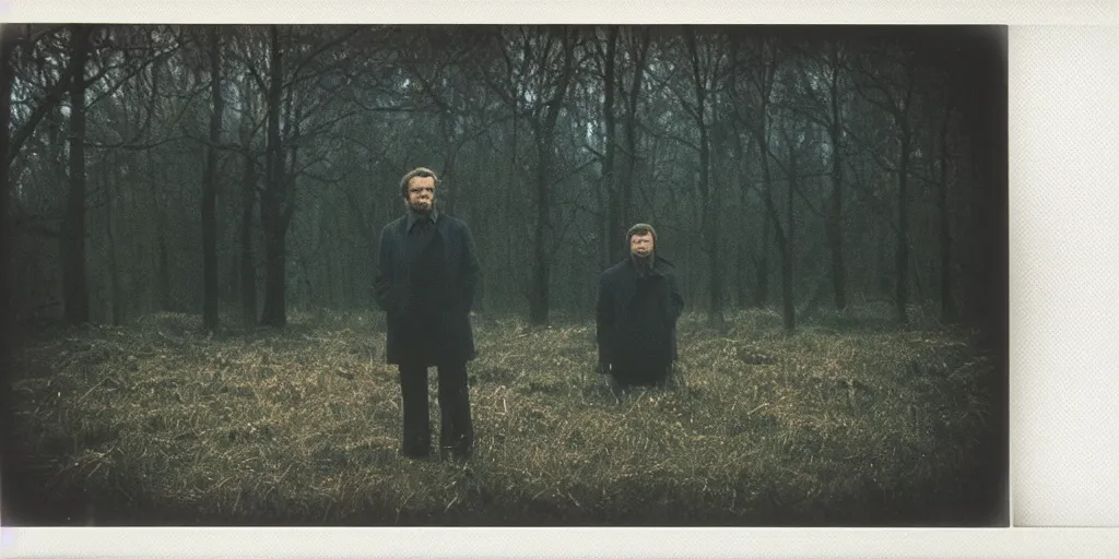 Prompt: detailed medium format photo, polaroid still from tarkovsky movie, sleazy man watching over the zone, haze, high production value, intricate details, 8 k resolution, hyperrealistic, hdr, photorealistic, high definition, tehnicolor, award - winning photography, masterpiece, amazing colors