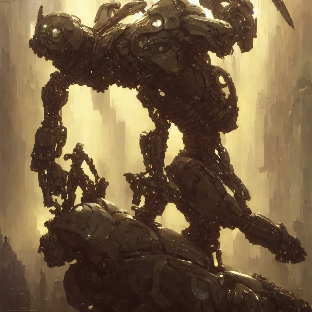 Image similar to cyborg chess pawn on chess board, studio shot, by gaston bussiere, anna nikonova aka newmilky, greg rutkowski, yoji shinkawa, yoshitaka amano, tsutomu nihei, muira, moebius, donato giancola, trending on artstation, featured on pixiv