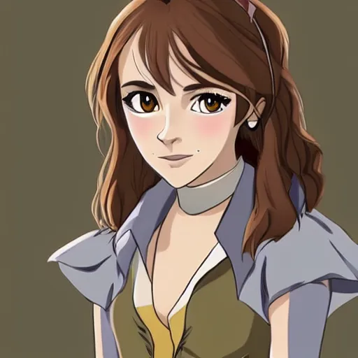 Image similar to emma watson as hermione granger as an anime character