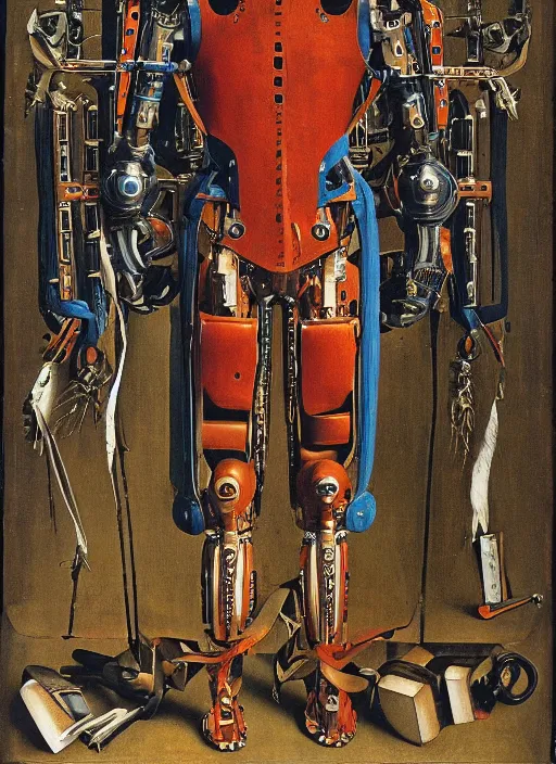 Image similar to cybernetic exoskeleton by Jan van Eyck