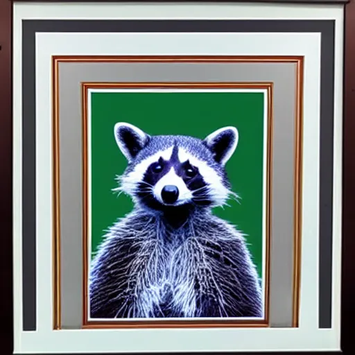 Image similar to framed picture from a majesty raccoon