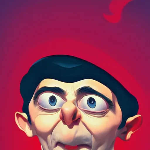 Image similar to face icon stylized minimalist of mr. bean poltergeist 1 9 8 2, loftis, cory behance hd by jesper ejsing, by rhads, makoto shinkai and lois van baarle, ilya kuvshinov, rossdraws global illumination