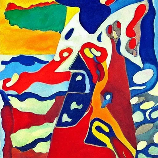 Prompt: coloful dramatic painting of freedom for palestina!!!!! by eileen agar