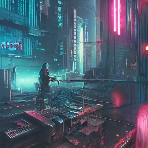 Image similar to cyberpunk vampire killing people in a steampunk city by beeple, digital art, highly detailed