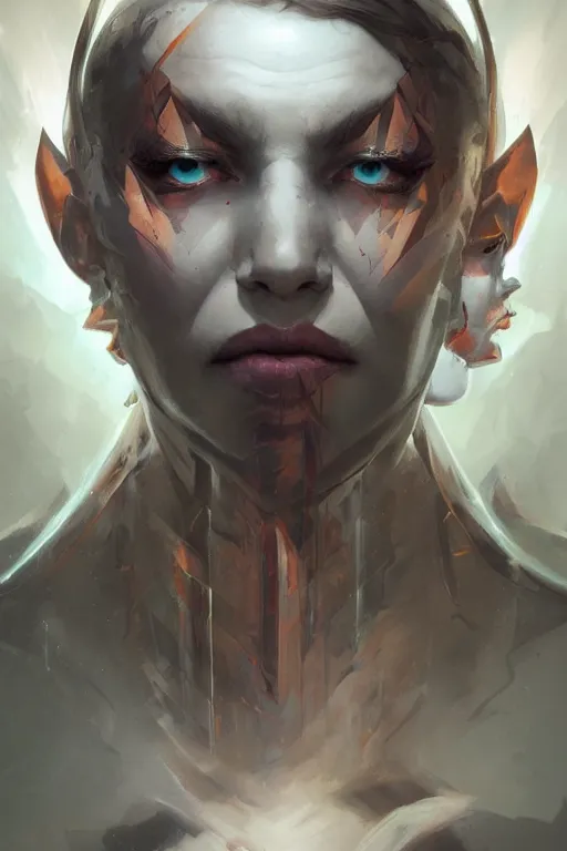 Image similar to triple faces blending into each other surrealism, d & d, fantasy, portrait, highly detailed, headshot, digital painting, trending on artstation, concept art, sharp focus, illustration, art by artgerm and greg rutkowski and charlie bowater