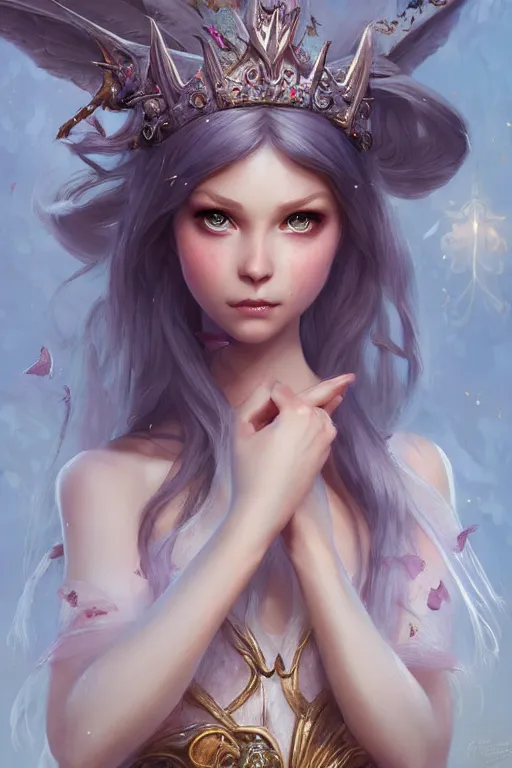 Image similar to fairy princess, highly detailed, d & d, fantasy, highly detailed, digital painting, trending on artstation, concept art, sharp focus, illustration, art by artgerm and greg rutkowski and fuji choko and viktoria gavrilenko and hoang lap