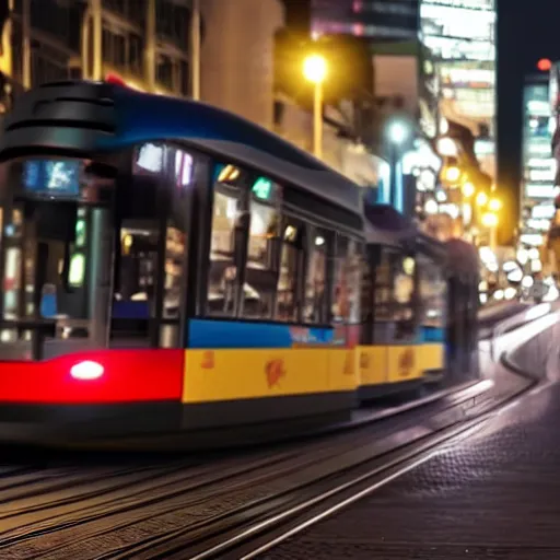 Prompt: a tram ride in sao paulo city at night, photorealistic, ultra detailed, 8 k