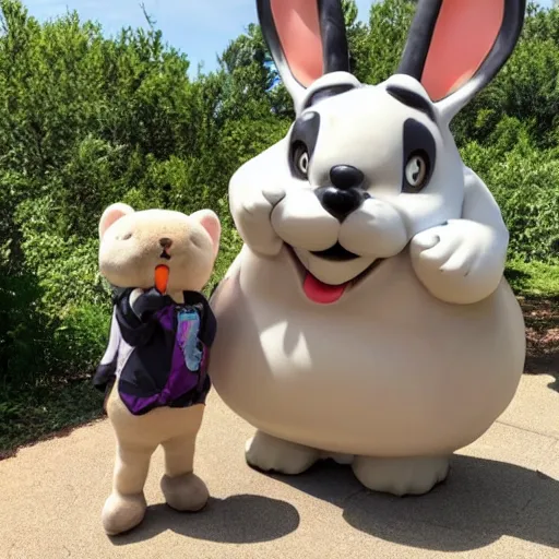 Prompt: bingus and big chungus going to six flags