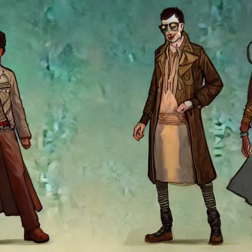 Image similar to disco elysium character art