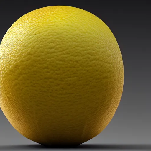 Image similar to a render of a low polygon lemon, unreal engine