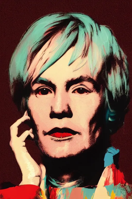 Image similar to colorful portrait of andy warhol, intricate, elegant, highly detailed, digital painting, artstation, sharp focus, illustration, art by wlop, mars ravelo and greg rutkowski