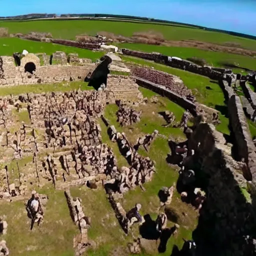 Image similar to gopro footage of the roman invasion of britain