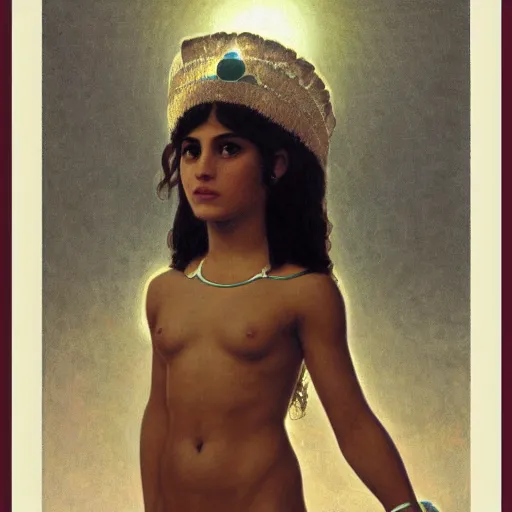 Image similar to sonic the hedge as young egyptian girl, full body, white loincloth, symetrical, grey background, intricate, sharp focus, illustration, orientalism, bouguereau, rutkowski, jurgens, ernst haeckel