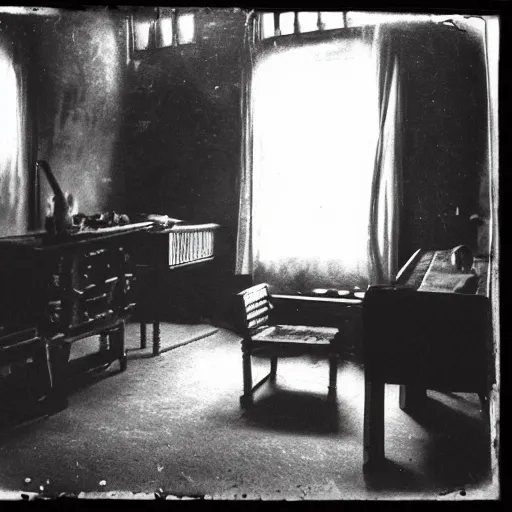 Image similar to opium den in use, monochrome film, soft focus, dreamlike,