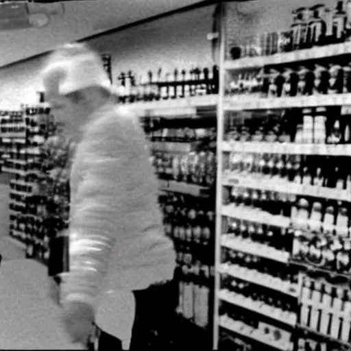 Prompt: jack nicholson walking in liquor store with baseball bat, security camera footage, cctv, high angle view,