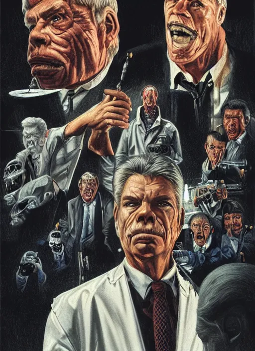 Image similar to portrait of Tom Atkins in Night of the Creeps (1986), highly detailed, centered, solid color background, digital painting, artstation, concept art, smooth, sharp focus, illustration, Jason Edmiston, donato giancola, Joseph Christian Leyendecker, Les Edwards, Ed Repka, WLOP, Artgerm