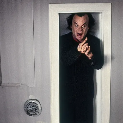 Image similar to bill murray plays jack torrance in the shining, movie still, promotional shot