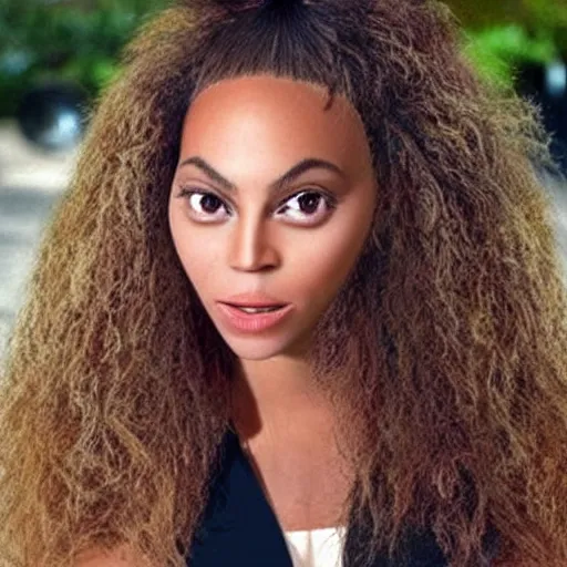 Prompt: bee with human face looking like beyonce