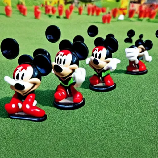 Image similar to cursed mickey mouse toy soldiers