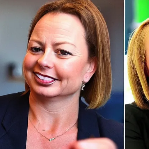 Prompt: A frog who looks exactly like Sussan Ley