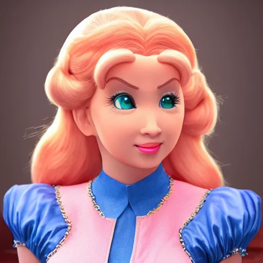 Image similar to stunning award winning hyperrealistic hdr 8 k highly detailed portrait photo of princess peach as a real human
