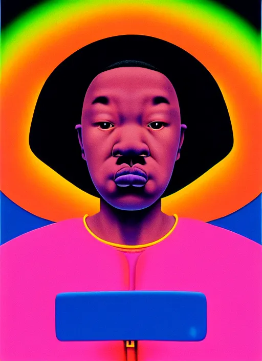 Image similar to rapper by shusei nagaoka, kaws, david rudnick, airbrush on canvas, pastell colours, cell shaded, 8 k