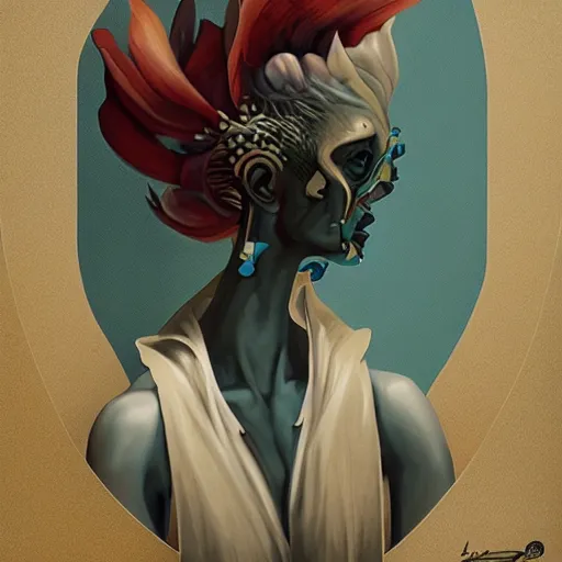 Image similar to Tilda Swinton, Borg queen, peter mohrbacher, highly detailed