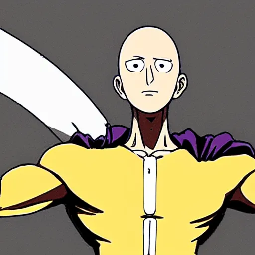 ripped shirtless saitama one punch man instagram | Stable Diffusion