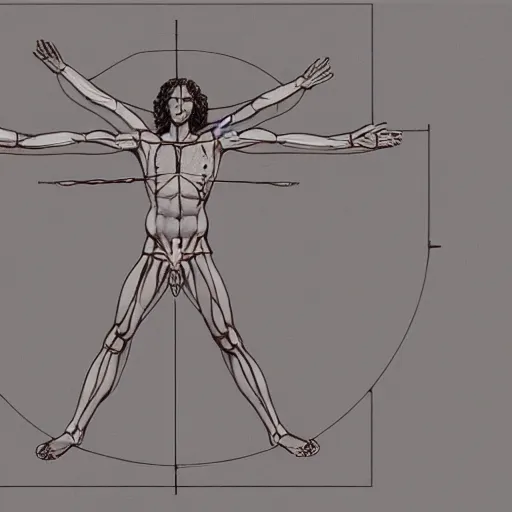 Image similar to the Vitruvian Man as a real person in real life with 4 arms and 4 legs doing cartwheels in a park, ultra detailed, 8k resolution, ultrarealistic